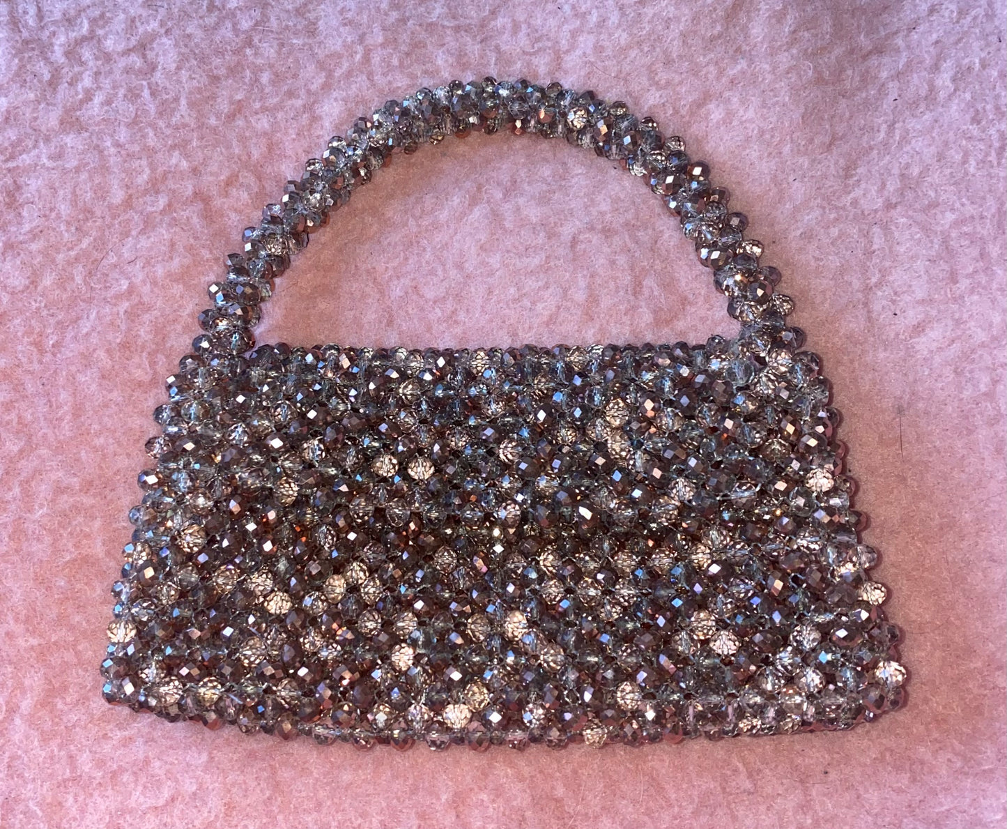 Baby Pink and Silver Cristal Bag